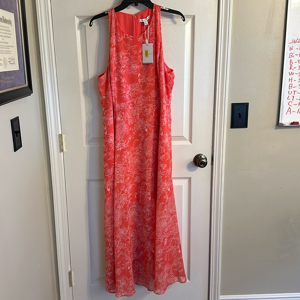 NWT-Tommy Hilfiger coral dress, sz 16.
